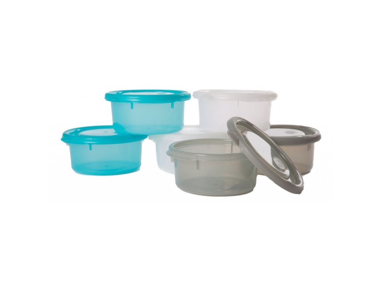 Επιλογή - Bo Jungle Bowls Δοχείο Αποθήκευσης Παιδικής Τροφής 6Τμχ Γκρι-Μπλε-Άσπρο 300ml 4+Μ B.541110