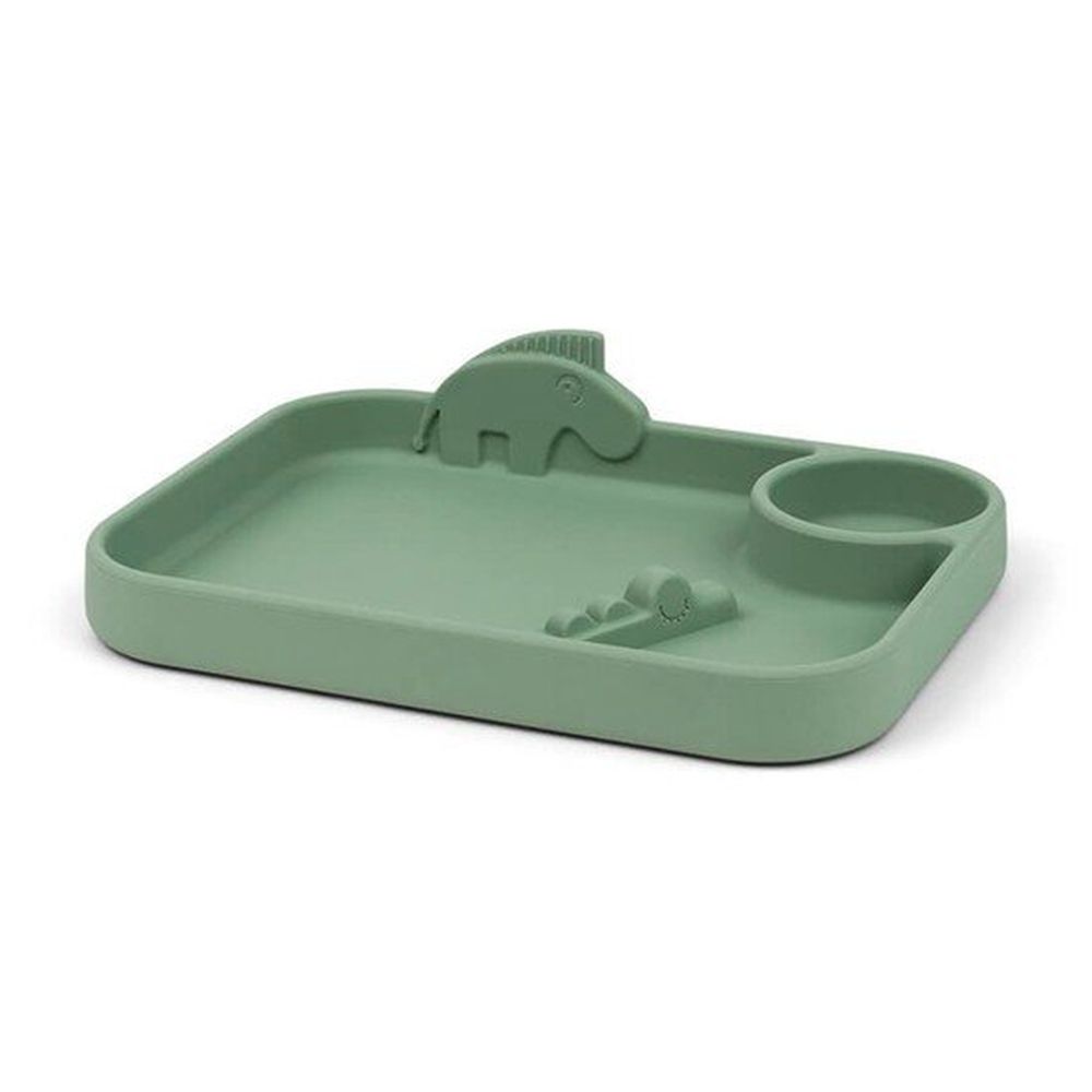 image Πιάτο peekaboo compartment plate deer friend/green