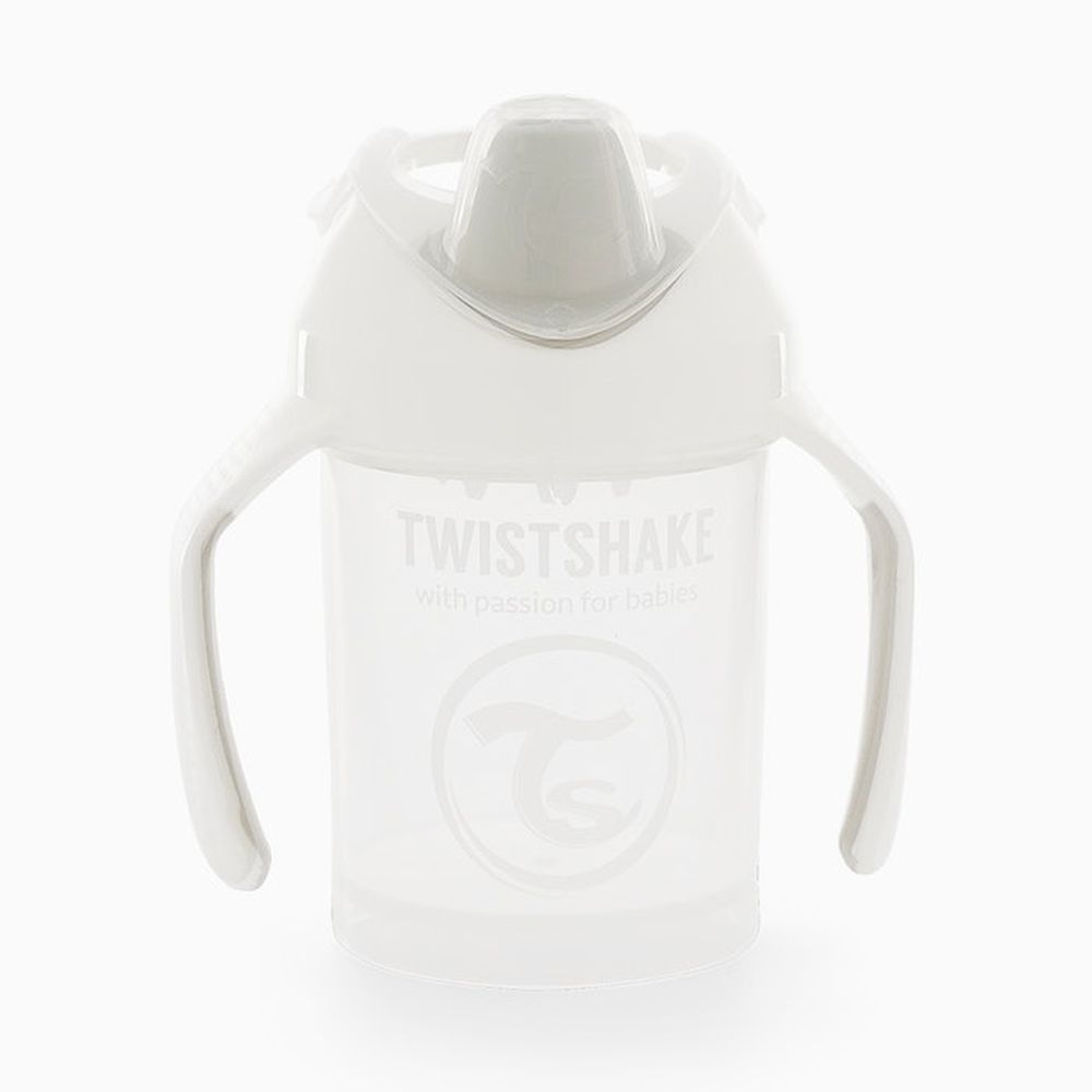 image - Twistshake Κύπελλο Mini Cup 230ml 4+Μηνών White Με Μίξερ Φρούτων 