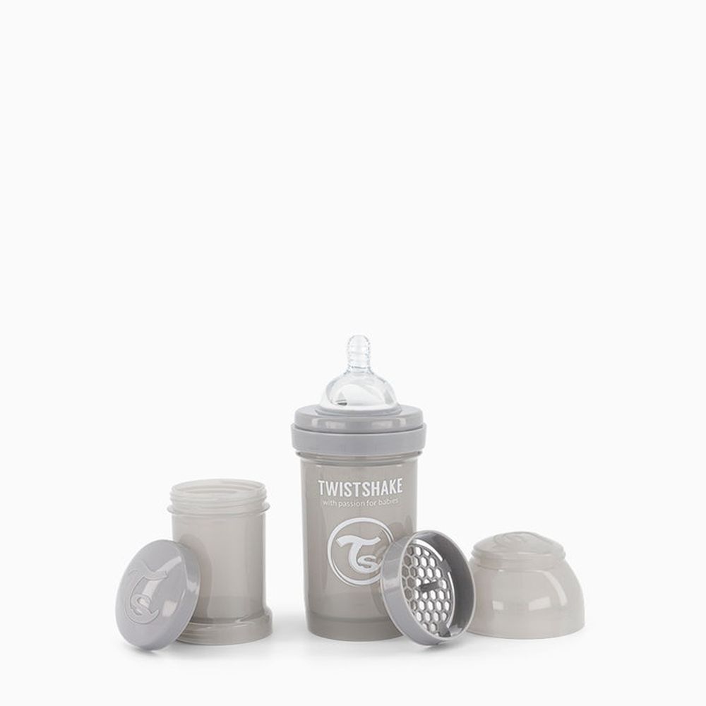 image - Twistshake Μπιμπερό Κατά Των Κολικών 180ml Pastel Grey 