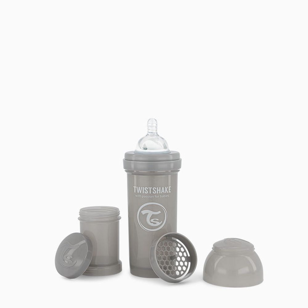 image - Twistshake Μπιμπερό Κατά Των Κολικών 260ml Pastel Grey 