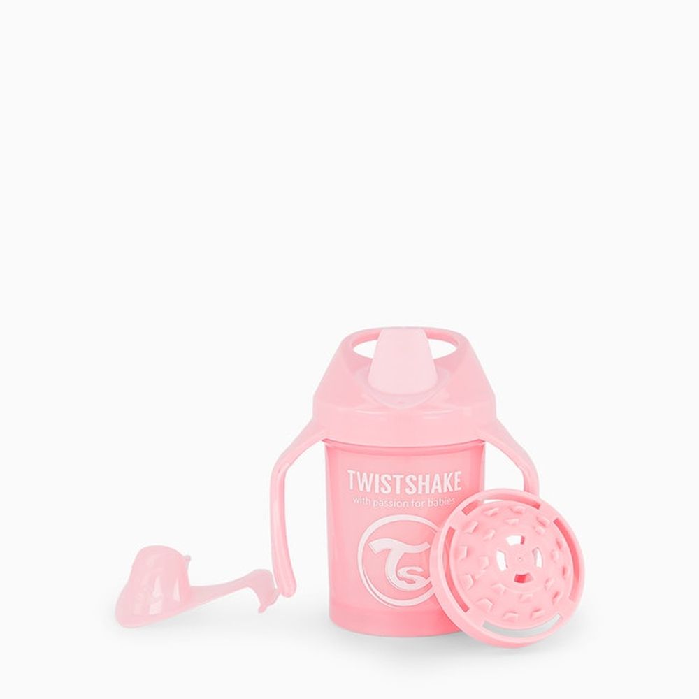 image Twistshake Κύπελλο Mini Cup 230ml 4+Μηνών Pastel Pink Με Μίξερ Φρούτων