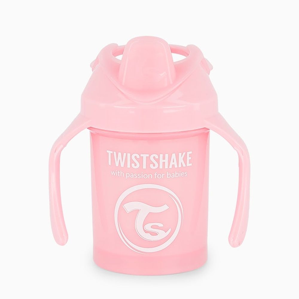 image - Twistshake Κύπελλο Mini Cup 230ml 4+Μηνών Pastel Pink Με Μίξερ Φρούτων 