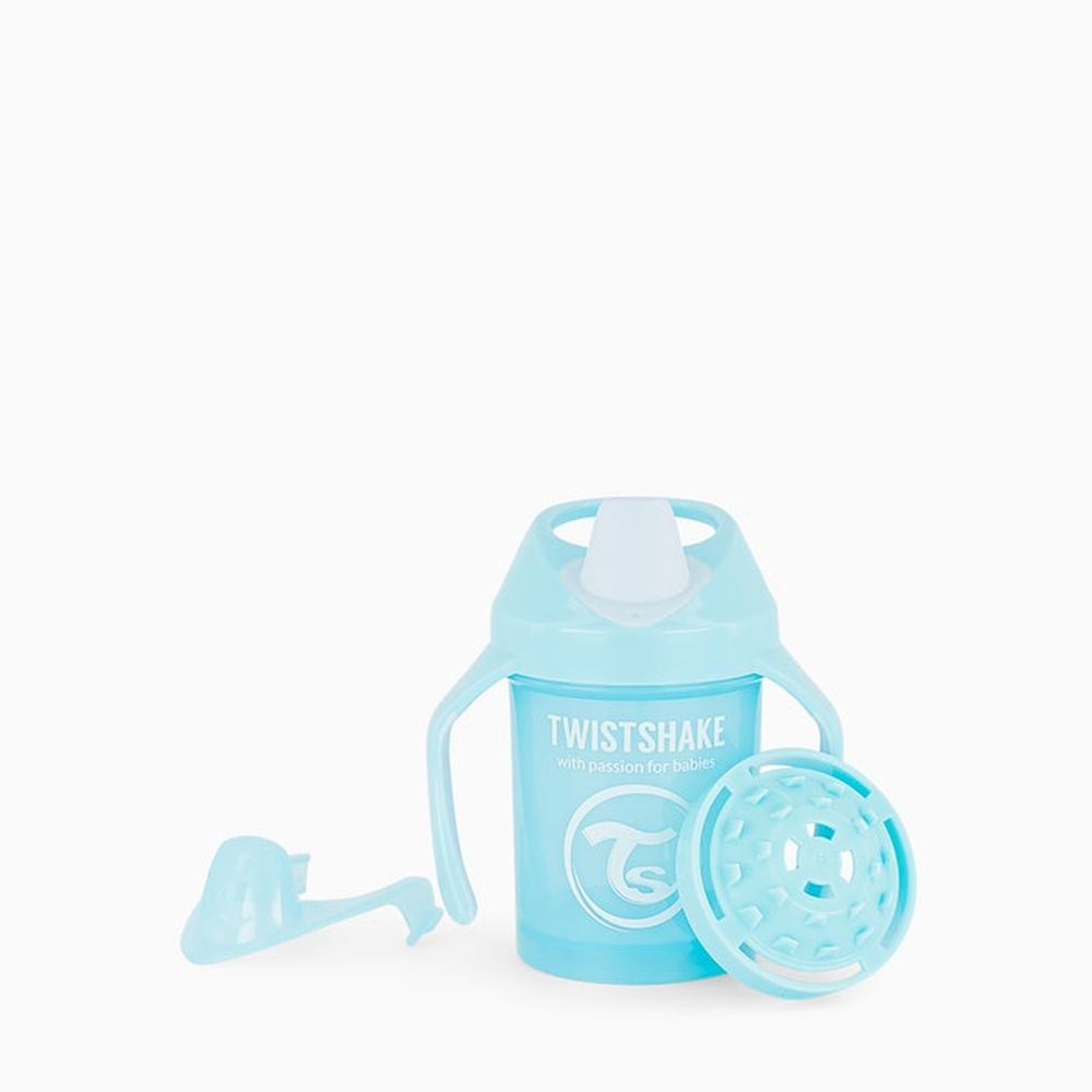 image Twistshake Κύπελλο Mini Cup 230ml 4+Μηνών Pastel Blue Με Μίξερ Φρούτων