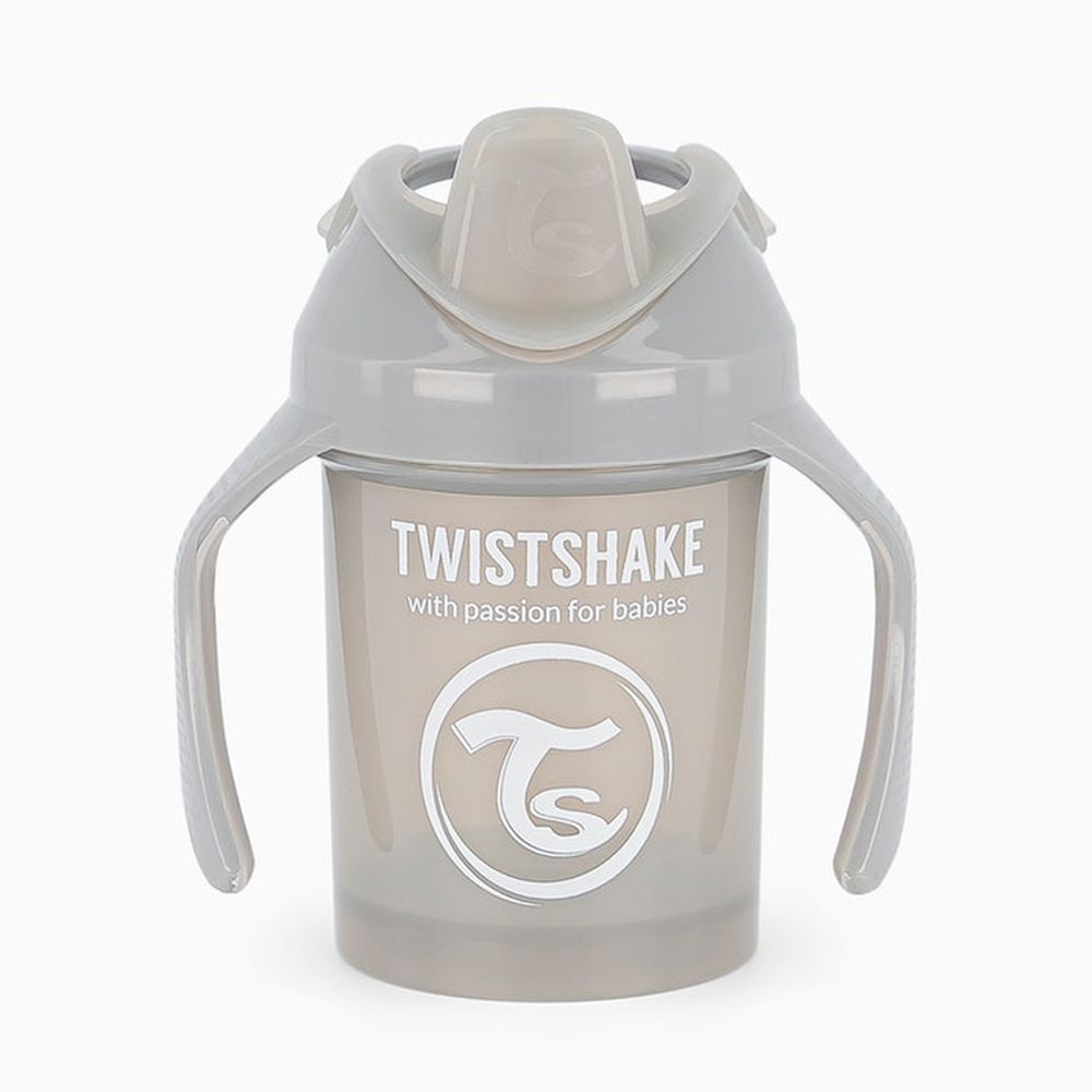 image - Twistshake Κύπελλο Mini Cup 230ml 4+Μηνών Pastel Grey Με Μίξερ Φρούτων 