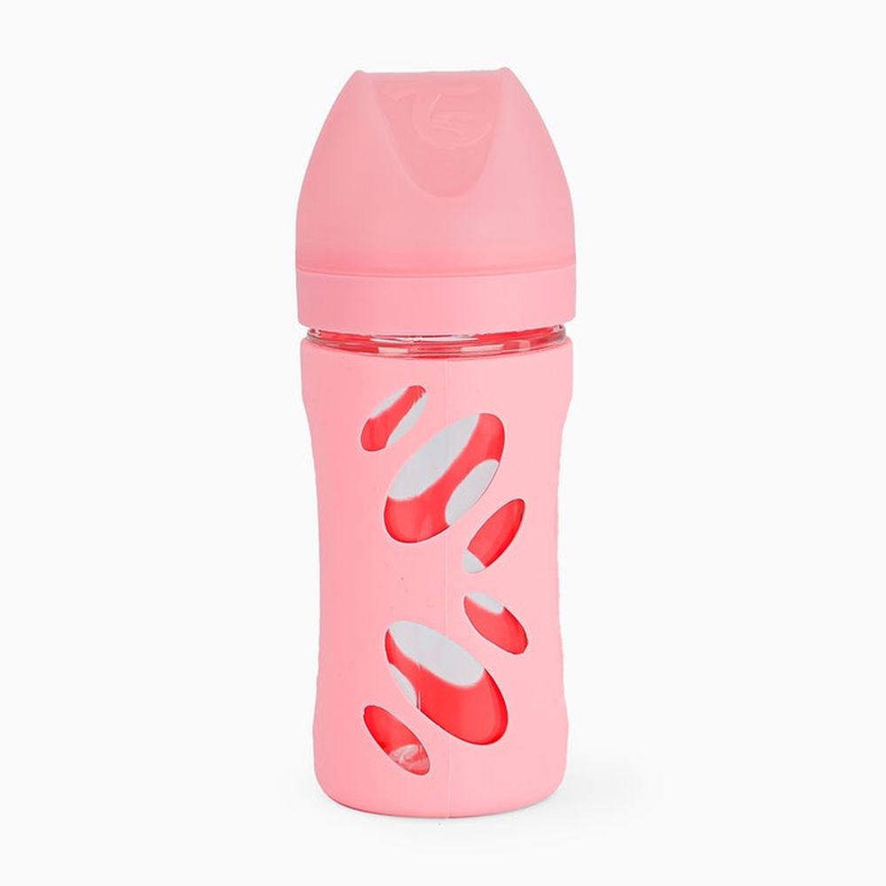 image - Twistshake Μπιμπερό Κατά Των Κολικών 260ml Pastel Pink  GLASS 