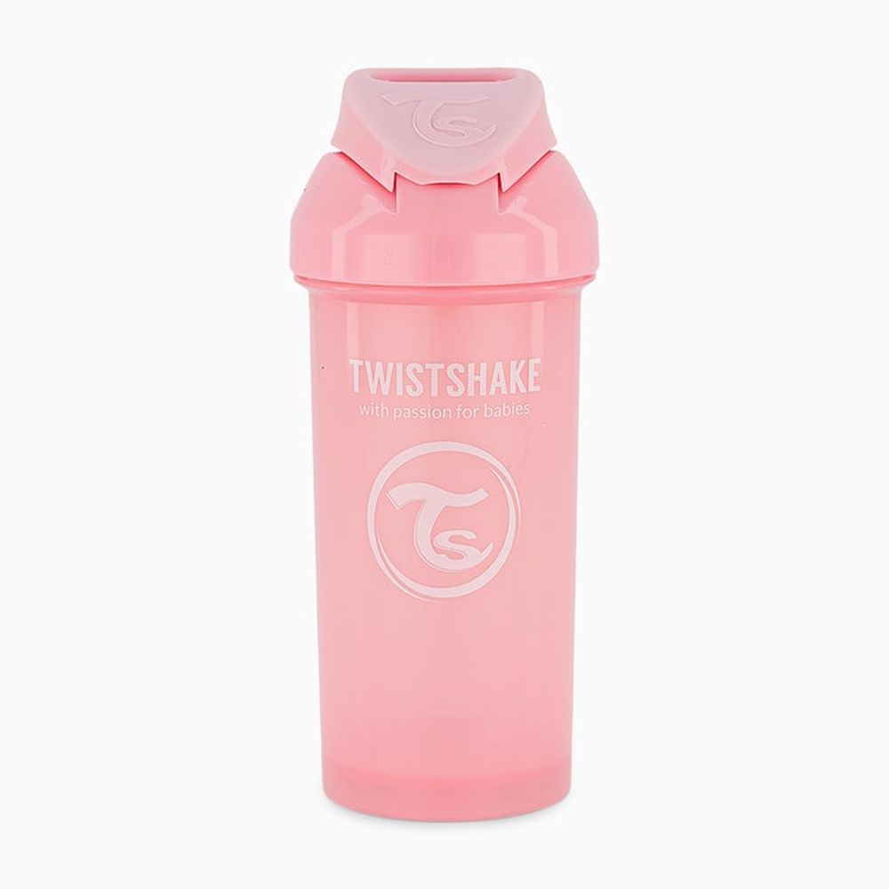 image - Twistshake Κύπελλο Straw Cup 360ml 6+Μηνών Pastel Pink 