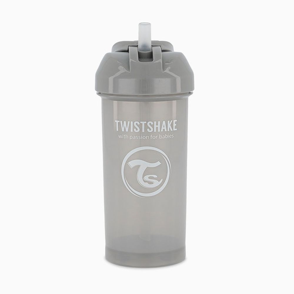 image Twistshake Κύπελλο Straw Cup 360ml 6+Μηνών Pastel Grey