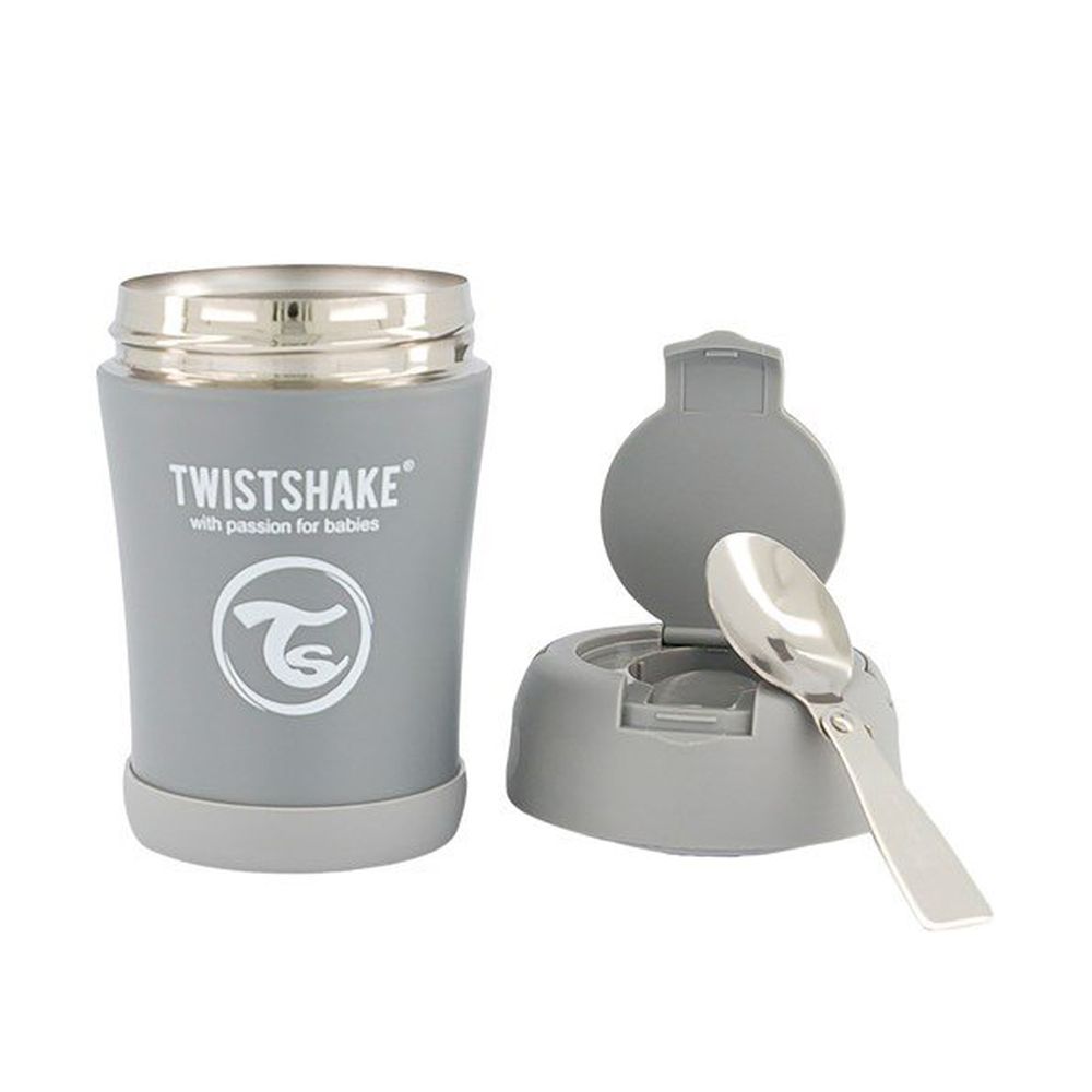 image Twistshake Ισοθερμικό Δοχείο Φαγητού 350 ml Pastel Grey