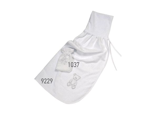 image Baby Star Μπουρνουζάκι - Κάπα για το μωρό σας Μπροντερί Λευκό 9229 