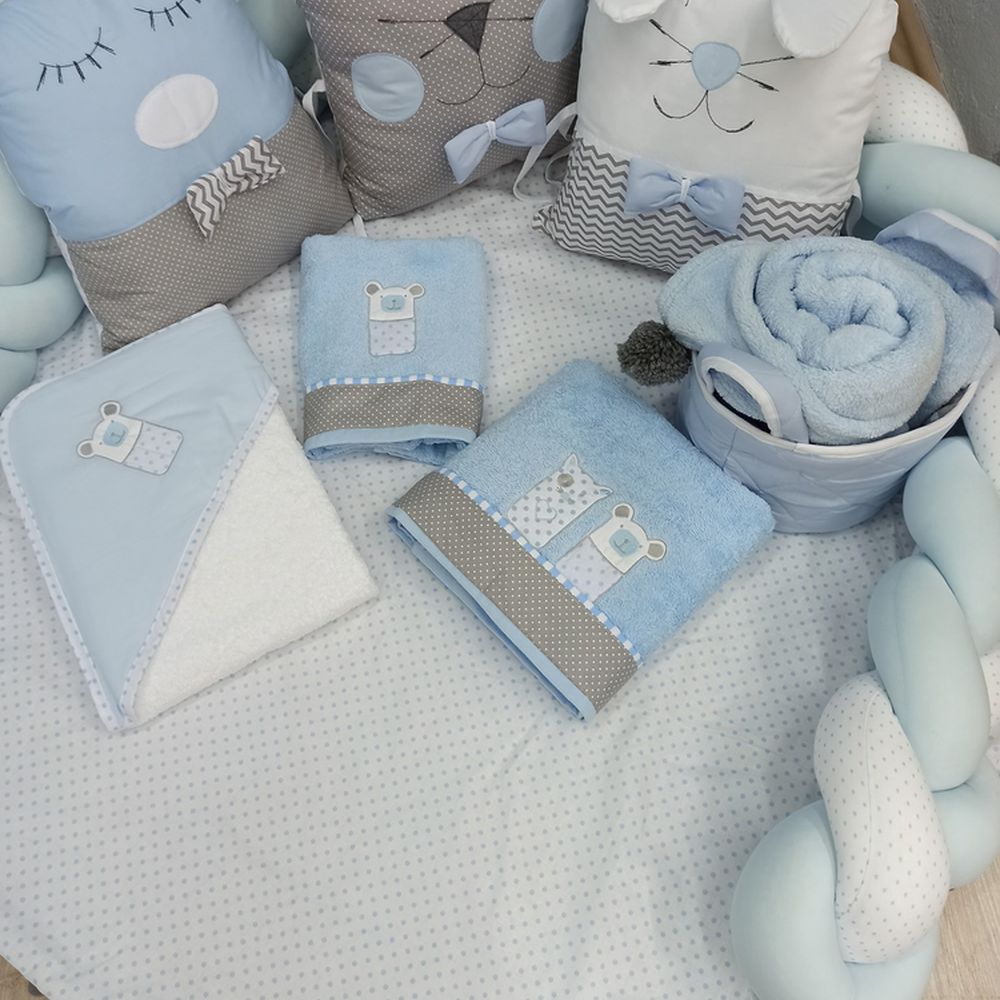 Baby Star Πάπλωμα Διπλής Όψης Sugar Family Blue 7019 image - Baby Star Πάπλωμα Διπλής Όψης Sugar Family Blue 7019