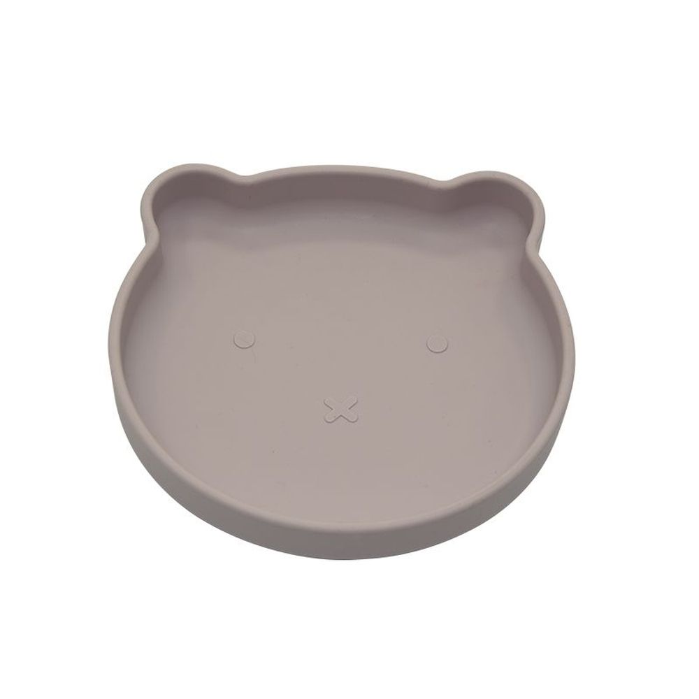 image Bo Jungle B-Suction Plate Bear Πιάτο Σιλικόνης Με Βεντούζα Σε Σχήμα Αρκουδάκι Ροζ 8+Μ B.500710