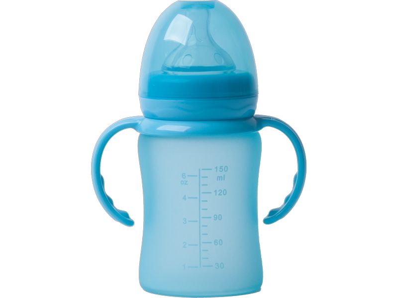 image - Glass Thermo Baby Bottle with Silicone Nipple 150ml 
