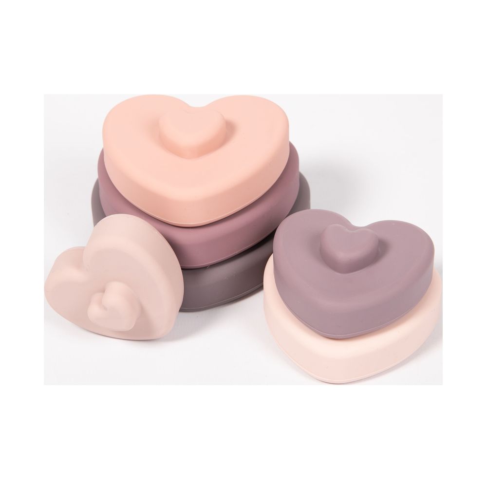 image B-Silicone Stacking Toys Hearts