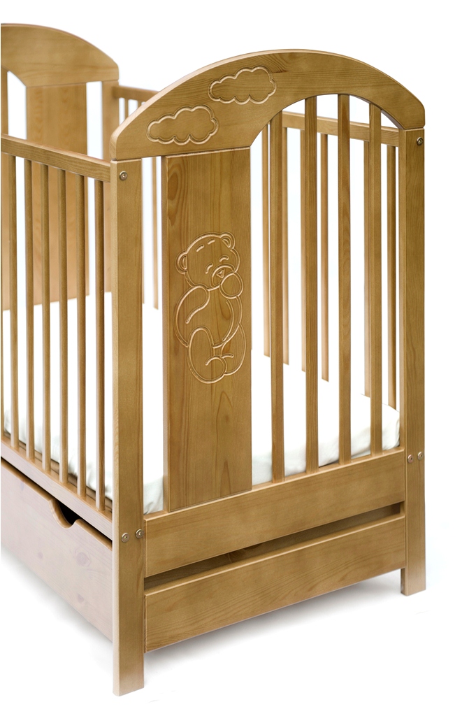 image - Just Baby Baby Cot with Drawer PUMBA  NATURAL 