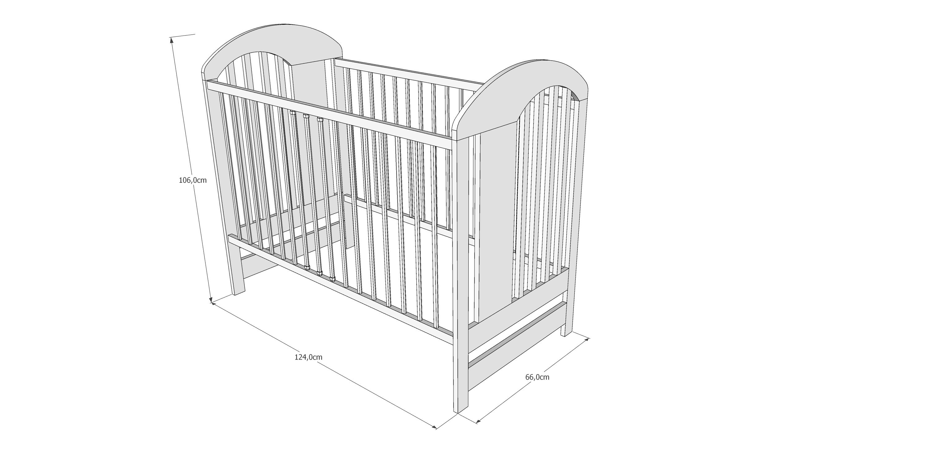 image - Just Baby Baby Cot with Drawer PUMBA  White 