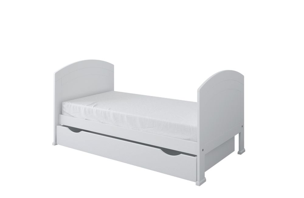image - Just Baby Debby Cot White With Drawer with Changer Pad 