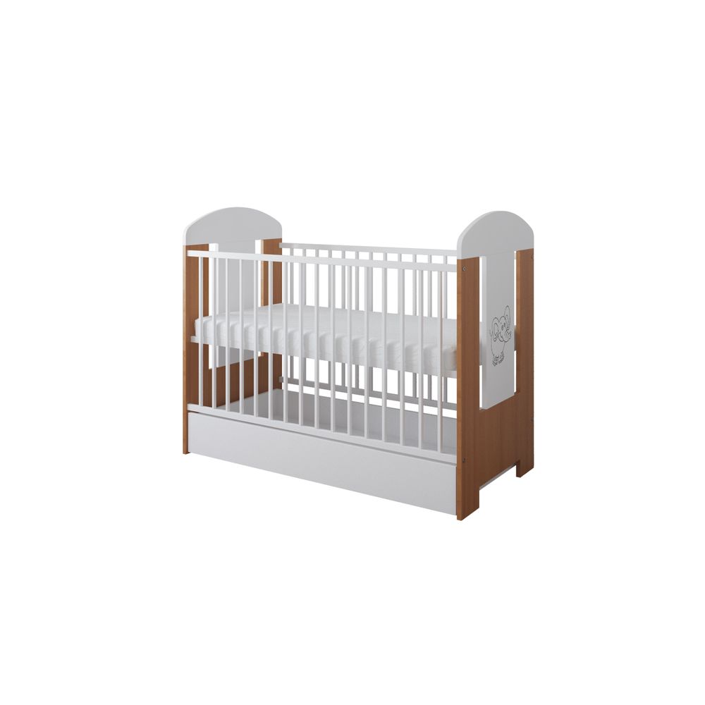 image - Just Baby Baby Cot with Drawer Lucky Mocca 