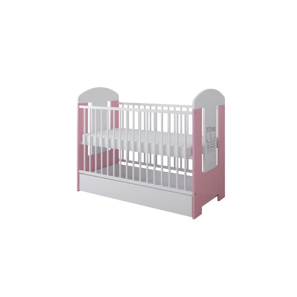image - Just Baby Baby Cot with Drawer Lucky Princess 