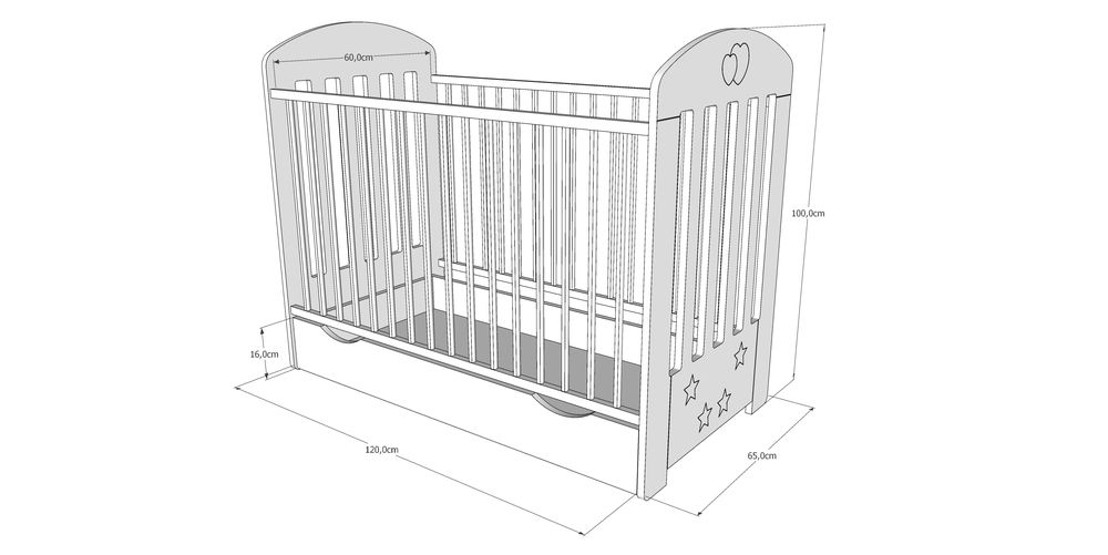 image - Just Baby Baby Cot Amore With Drawer 