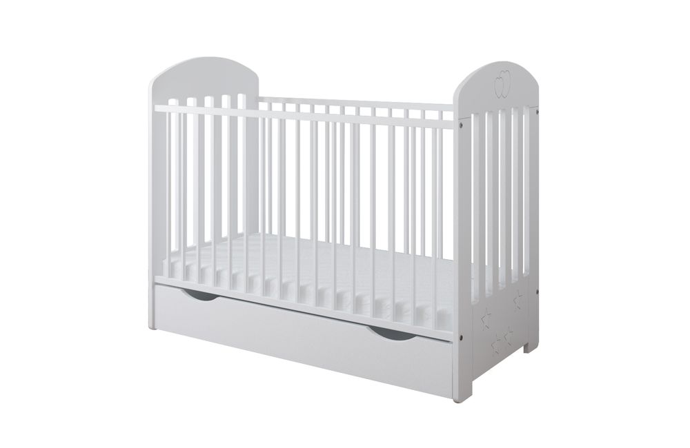 image - Just Baby Amore Βρεφικό Κρεβάτι 60Χ120 Λευκό Με Συρτάρι 0+Μ JBF.51101 