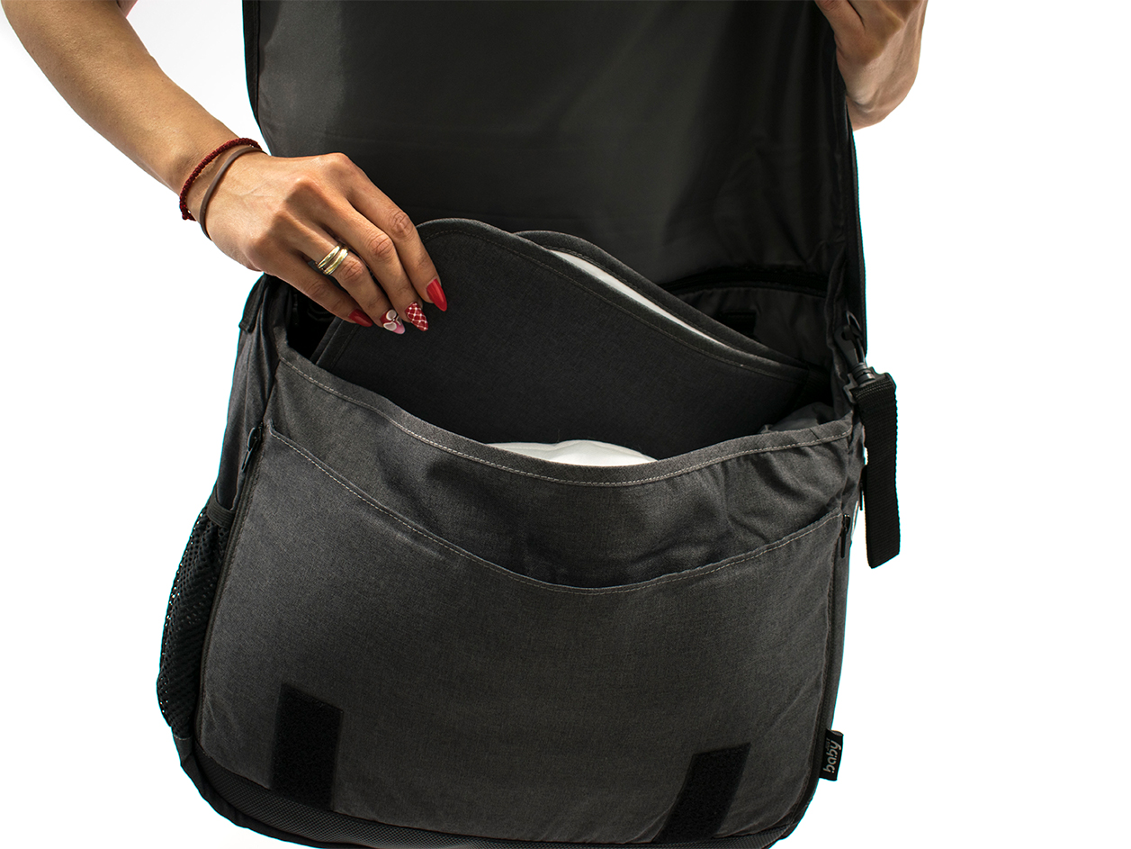 image - Just Baby Multi Bag Τσάντα-Αλλαξιέρα Χιαστί Γκρι 0+Μ JB.9020.GREY 