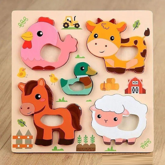 image Blue toys Επιτραπέζιο Ξύλινο Παζλ Σφήνα Ζωάκια της Θάλασσας 3Y+ 